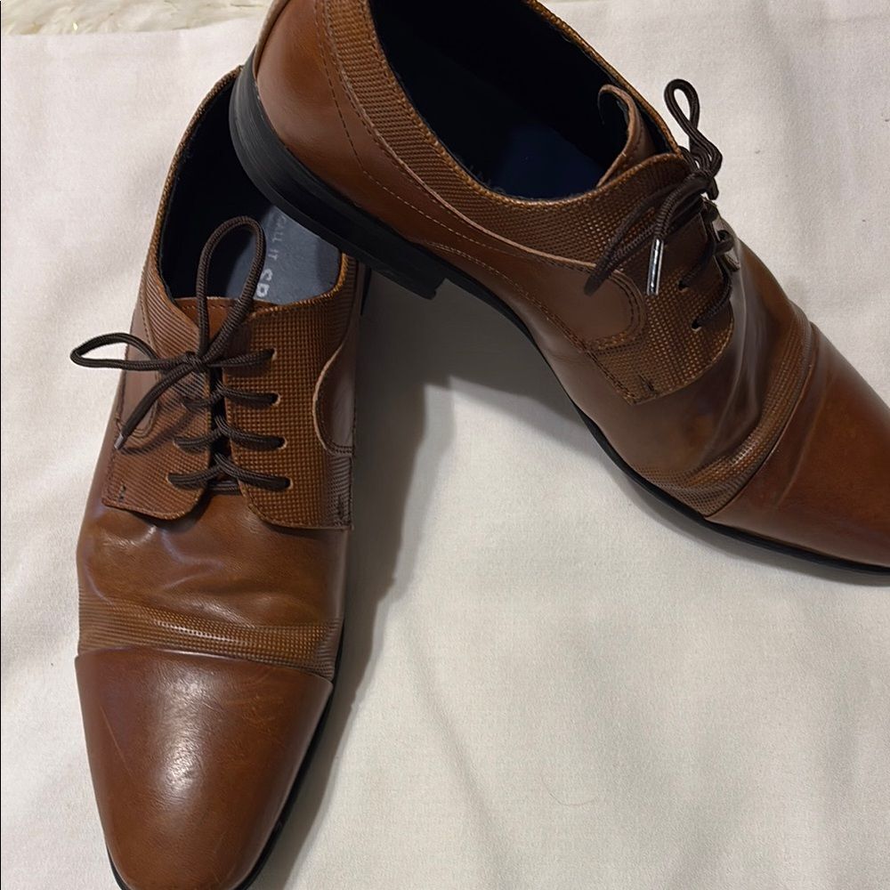 Call It Spring Brown faux Leather Oxfords Classic Design